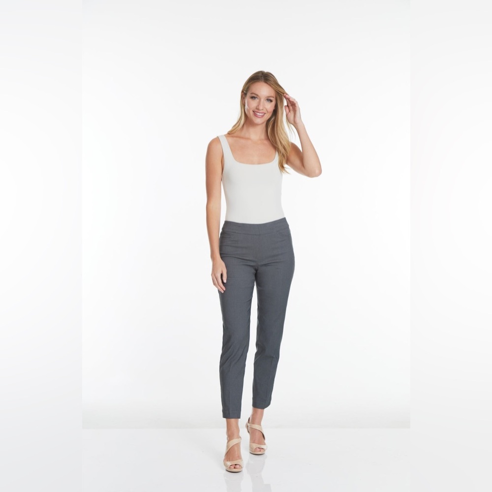 Women’s “Slim-sation by Multiples” Gray Pull On Ankle Pants